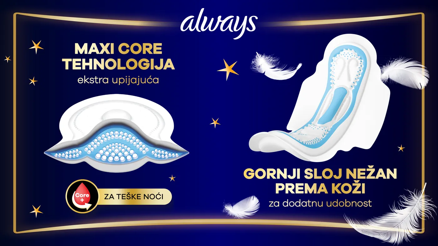 Always Maxi Core campaign key visual