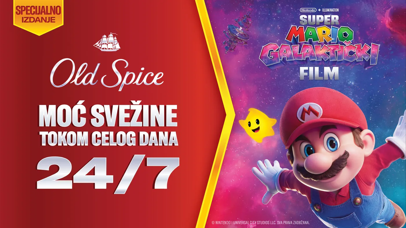 Old Spice × Super Mario Galaxy Movie key visual